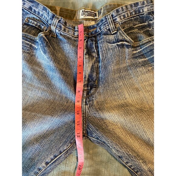 Route 66 Men’s Distressed Flared Jeans Camo Pocket 34x34 Grunge Y2K Retro - Picture 9 of 9